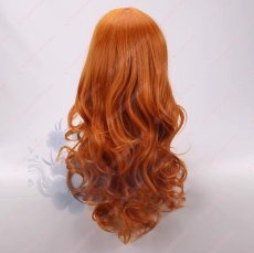 画像2: 高品質 実物撮影  ナミ 二年後 オレンジ ロングカール  風  コスプレウィッグ かつら cosplay wig 耐熱ウィッグ 専用ネット付 (2)