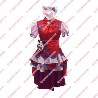 高品質 実物撮影 涼村さんご キュアコーラル トロピカル〜ジュ！プリキュア 風 コスプレ衣装 コスチューム オーダーメイド - ニャンコスプレ