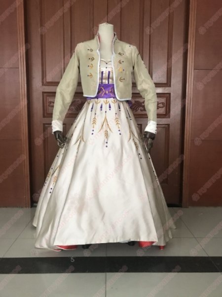 高品質 実物撮影 アナ Anna FROZEN アナと雪の女王 アナ雪2 風 コスプレ衣装 コスチューム オーダーメイド