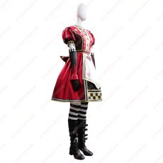 画像2: 高品質 実物撮影 アリス マッドネス リターンズ Alice: Madness Returns レッドワンピース 風 コスチューム コスプレ衣装 コスプレ靴 オーダーメイド バラ売り可 (2)