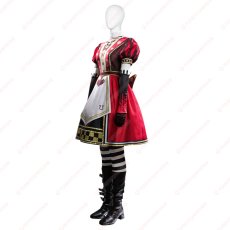 画像3: 高品質 実物撮影 アリス マッドネス リターンズ Alice: Madness Returns レッドワンピース 風 コスチューム コスプレ衣装 コスプレ靴 オーダーメイド バラ売り可 (3)