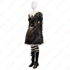 画像3: 高品質 実物撮影 アリス マッドネス リターンズ Alice: Madness Returns ブラックワンピース 風 コスチューム コスプレ衣装 コスプレ靴 オーダーメイド バラ売り可 (3)