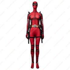 画像1: 【武器無し】高品質 実物撮影 Lady Deadpool レディ・デッドプール Deadpool 3 デッドプール＆ウルヴァリン  風 コスチューム コスプレ衣装 (1)