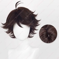 画像1: 高品質 実物撮影  及川徹 ハイキュー!!  風  コスプレウィッグ かつら cosplay wig 耐熱ウィッグ 専用ネット付 (1)