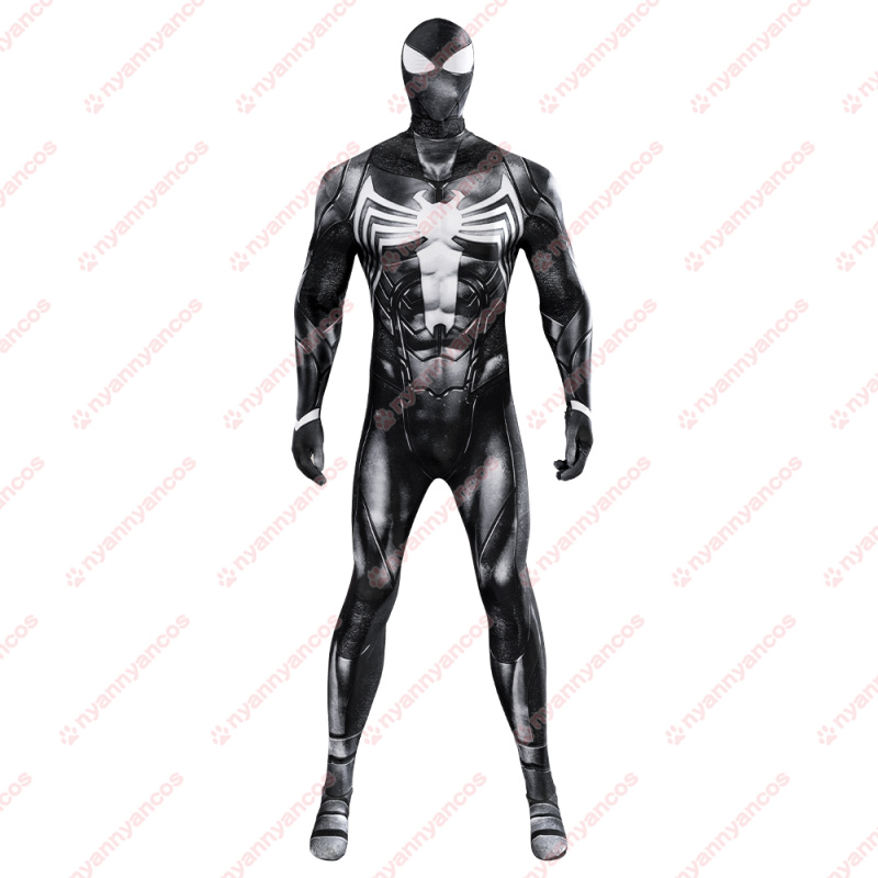 高品質 実物撮影 スパイダーマン ヴェノム Venom スーツ 風 全身タイツ ゼンタイ 子供 コスプレ衣装 コスチューム