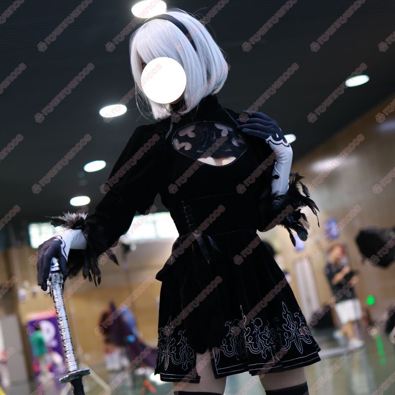 高品質 実物撮影 2B トゥービー ヨルハ二号B型 NieR:Automata ニーア オートマタ 風 コスプレ衣装 コスチューム